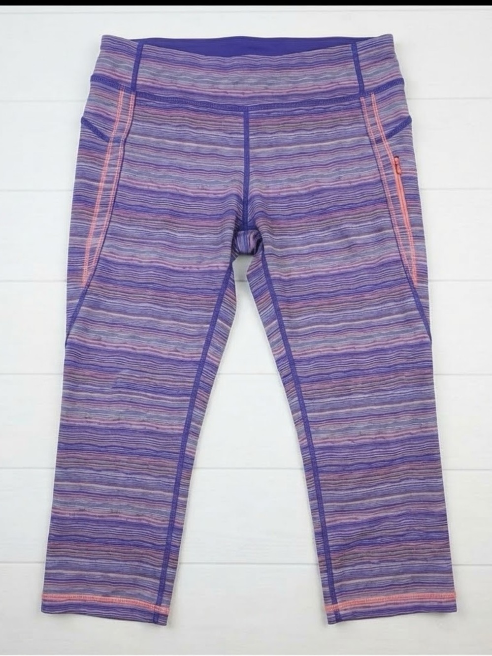 lululemon athletica Purple and Pink Patterned Athletic Leggings